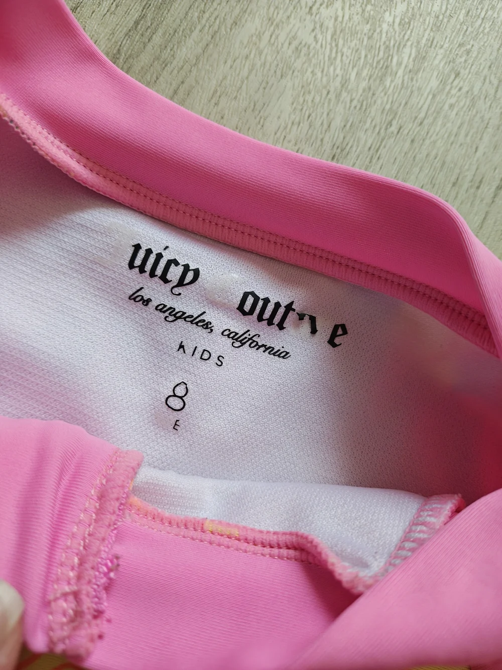 Juicy Couture Girls' Pink Floral Long-Sleeve One-Piece Swimsuit